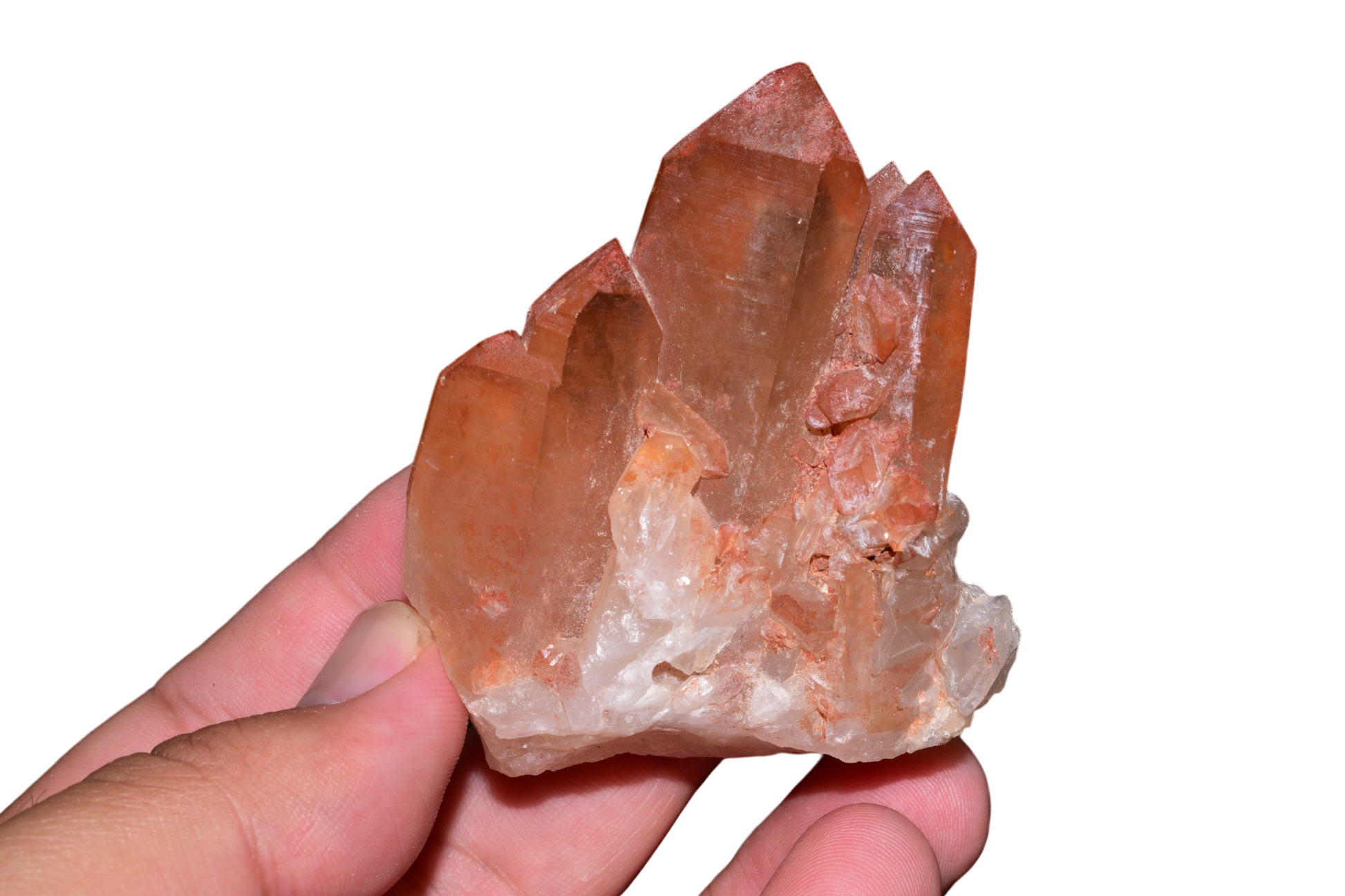 Druzy surface detail of Moroccan red hematite quartz specimen