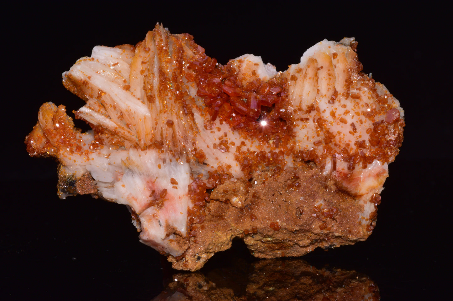 Vanadinite Crystal on Matrix – Moroccan Mineral Specimen
