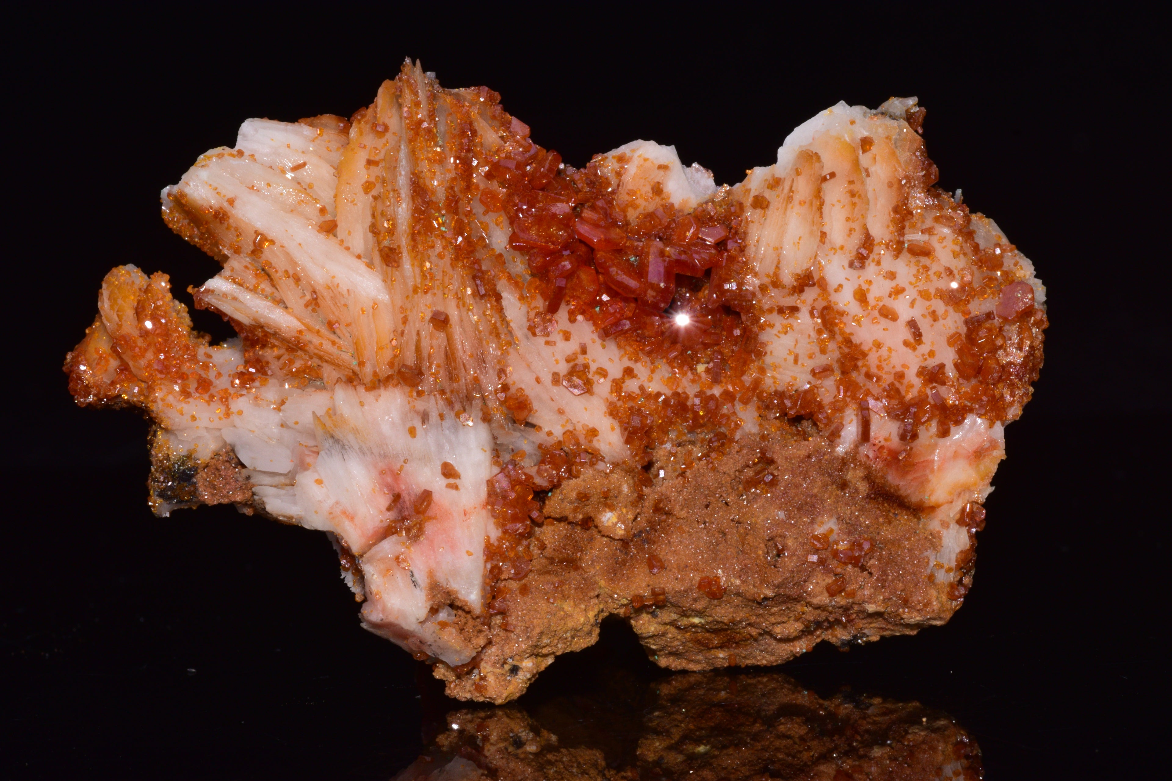 Vanadinite Crystal on Matrix – Moroccan Mineral Specimen