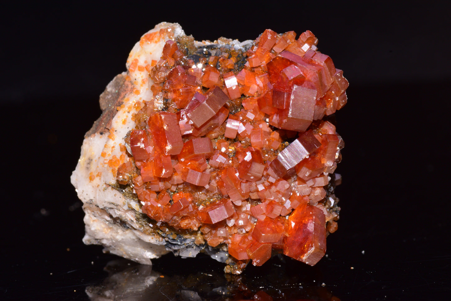 Vanadinite Crystal on Matrix – Moroccan Mineral Specimen