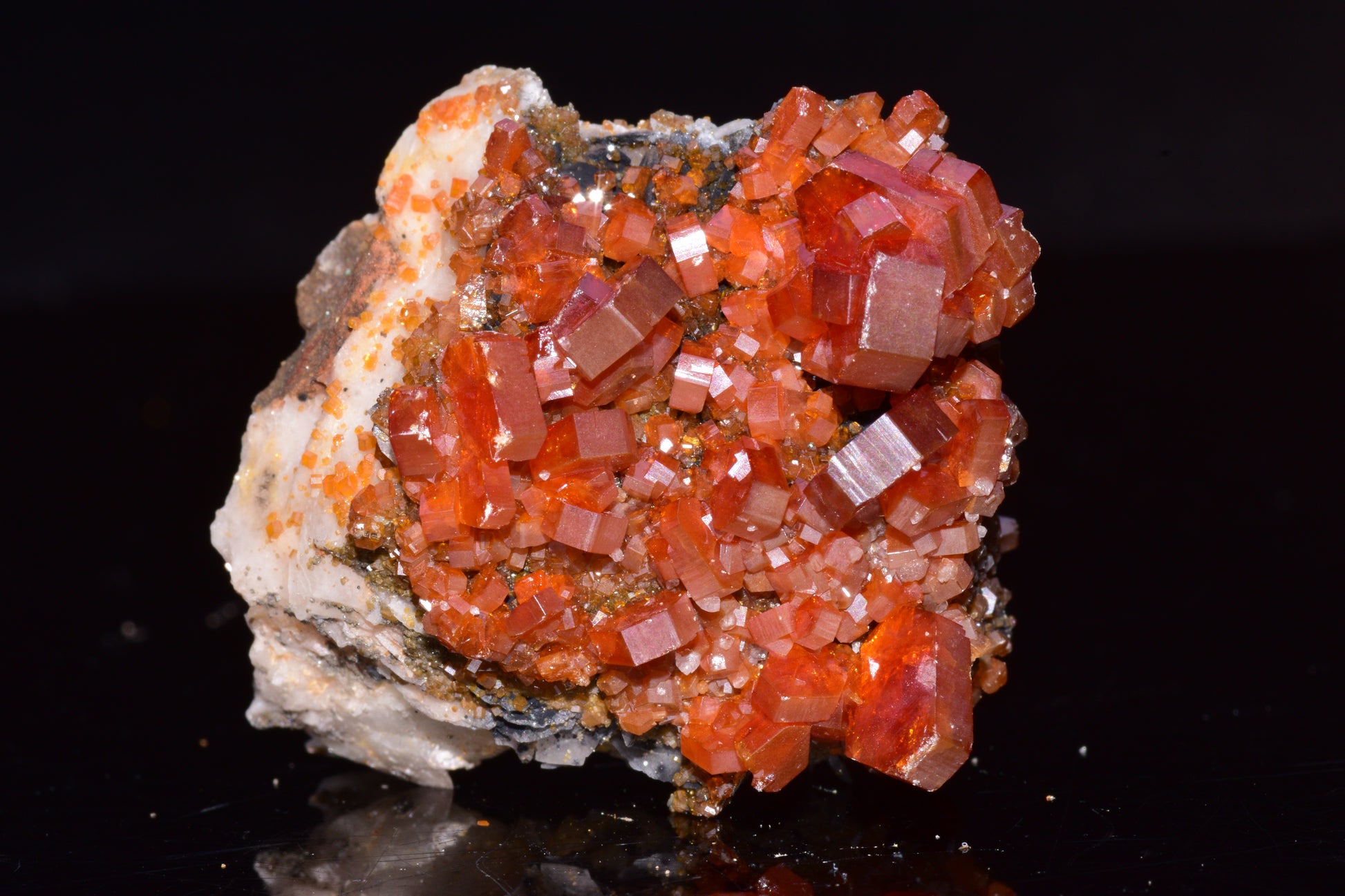 Vanadinite Crystal on Matrix – Moroccan Mineral Specimen