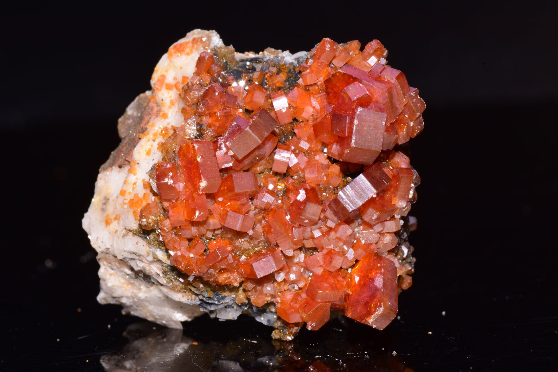 Vanadinite Crystal on Matrix – Moroccan Mineral Specimen