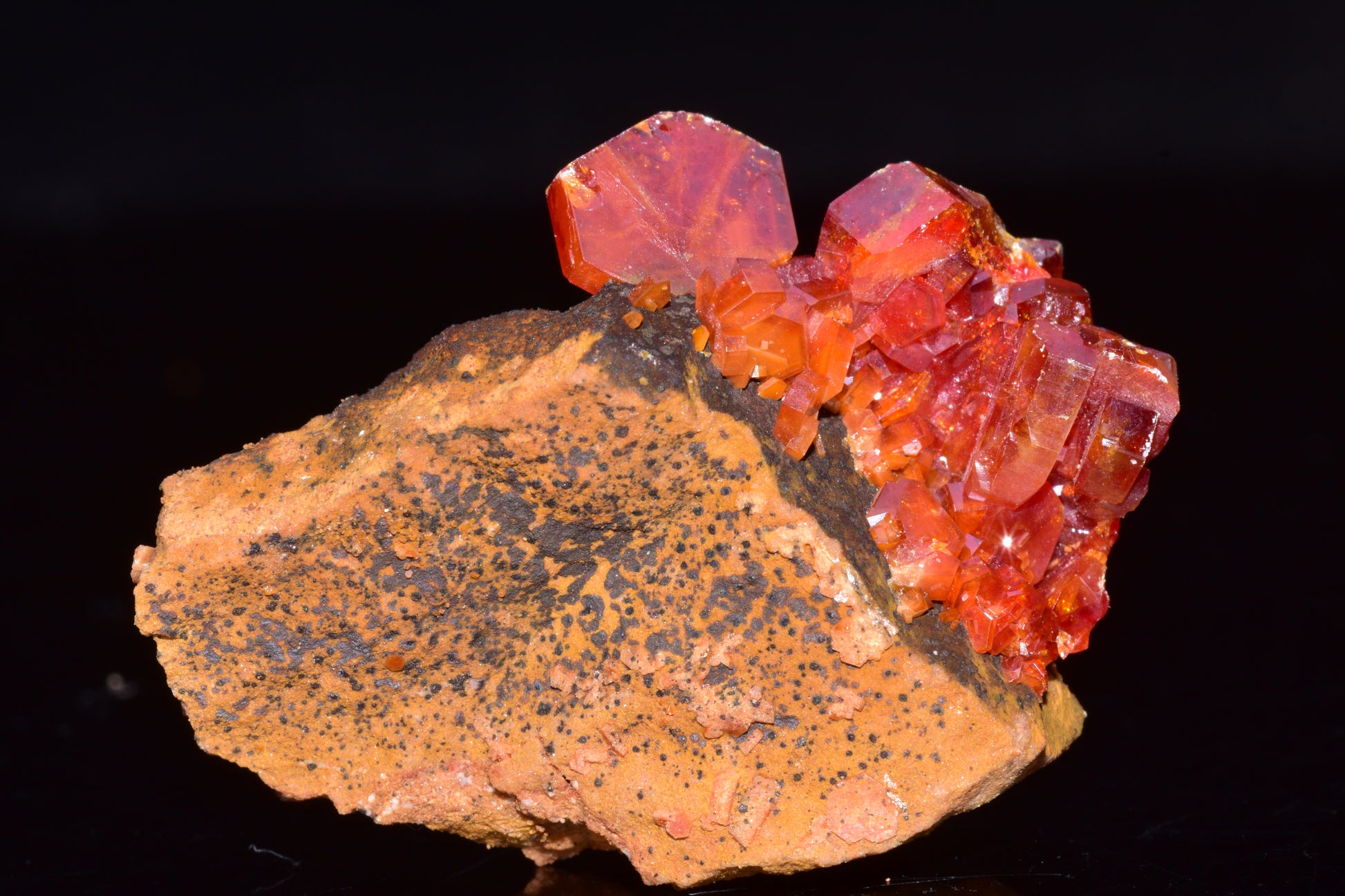 Vanadinite Crystal on Matrix – Moroccan Mineral Specimen