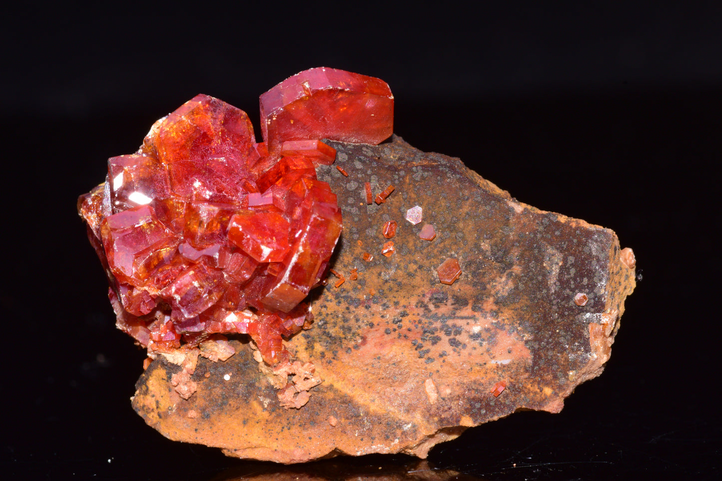 Vanadinite Crystal on Matrix – Moroccan Mineral Specimen