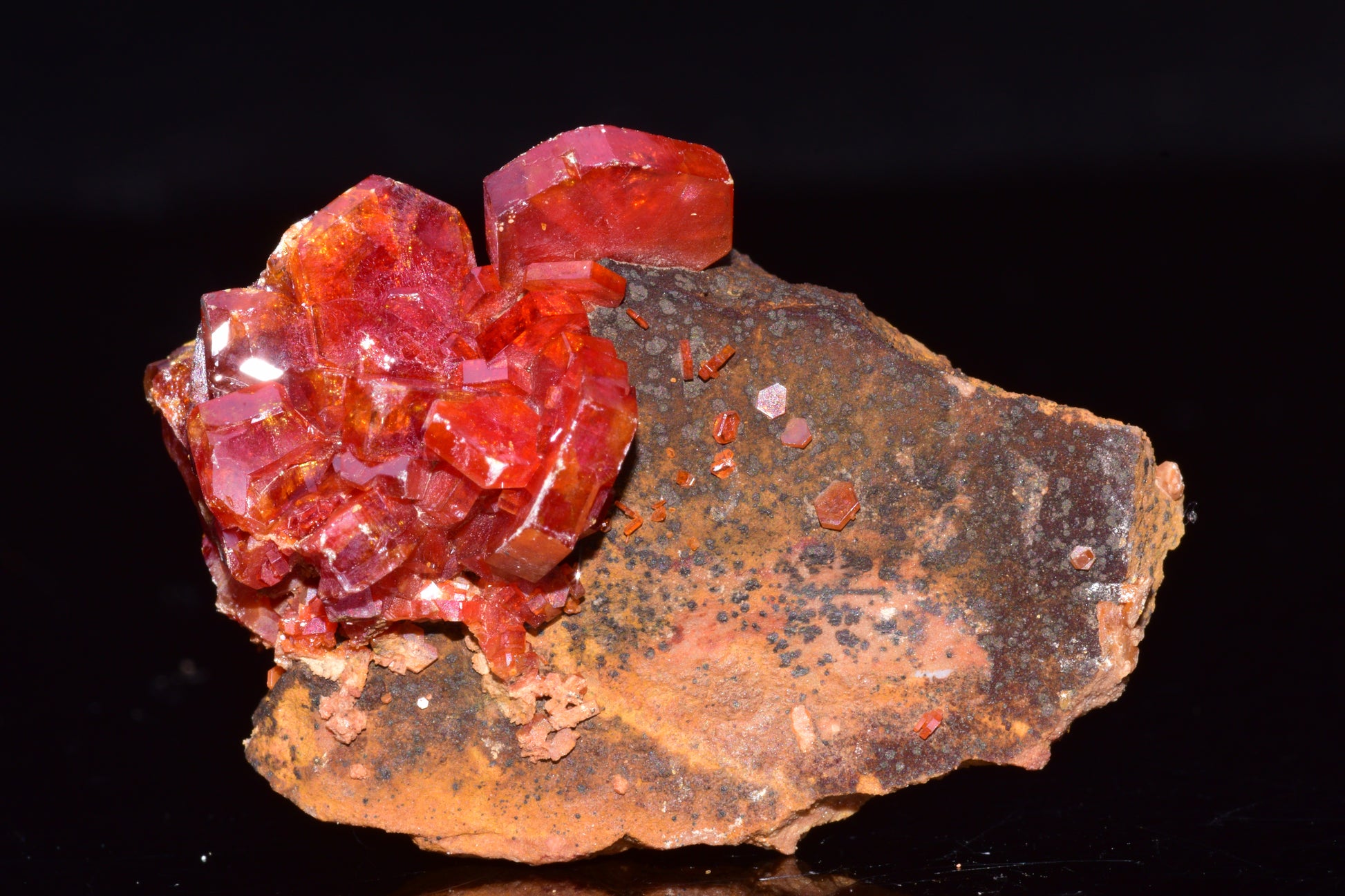 Vanadinite Crystal on Matrix – Moroccan Mineral Specimen