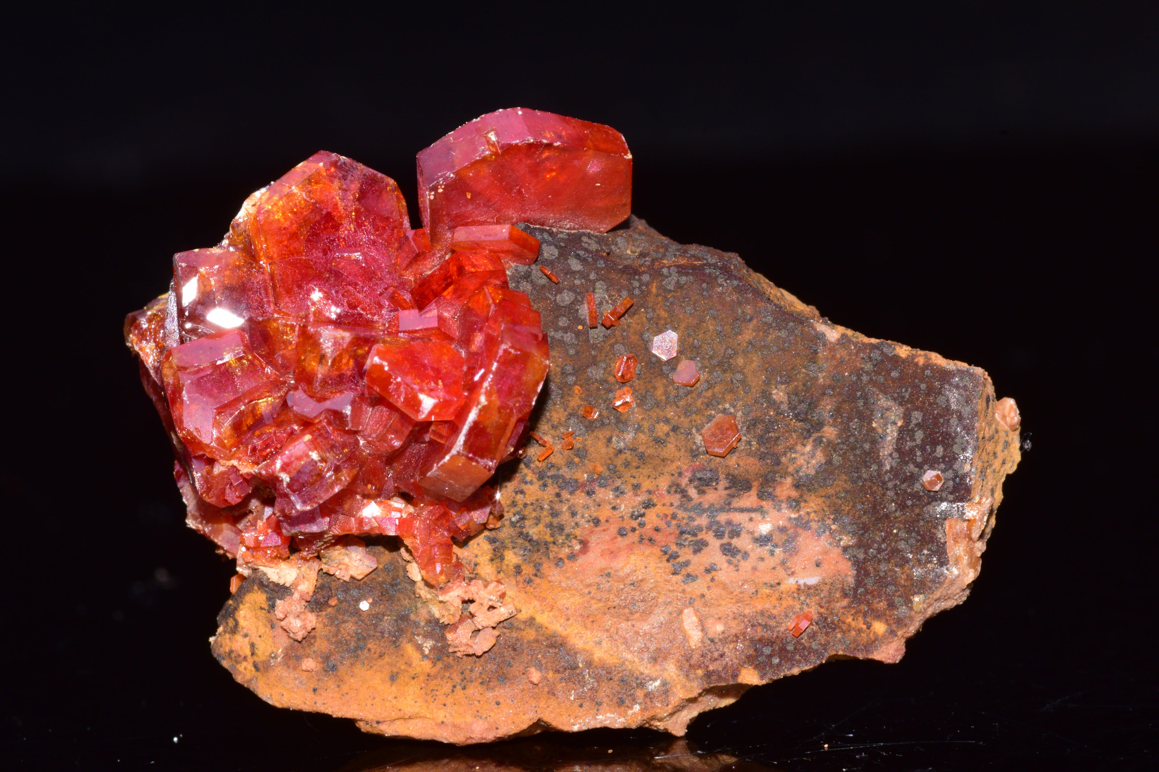 Vanadinite Crystal on Matrix – Moroccan Mineral Specimen