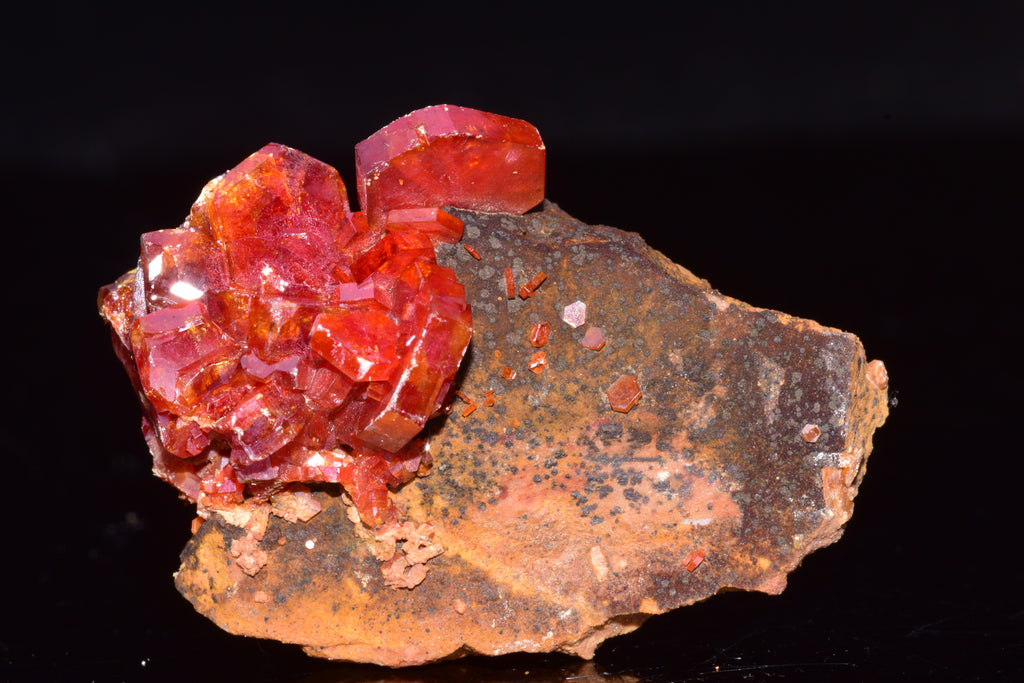 Vanadinite Crystal on Matrix – Moroccan Mineral Specimen