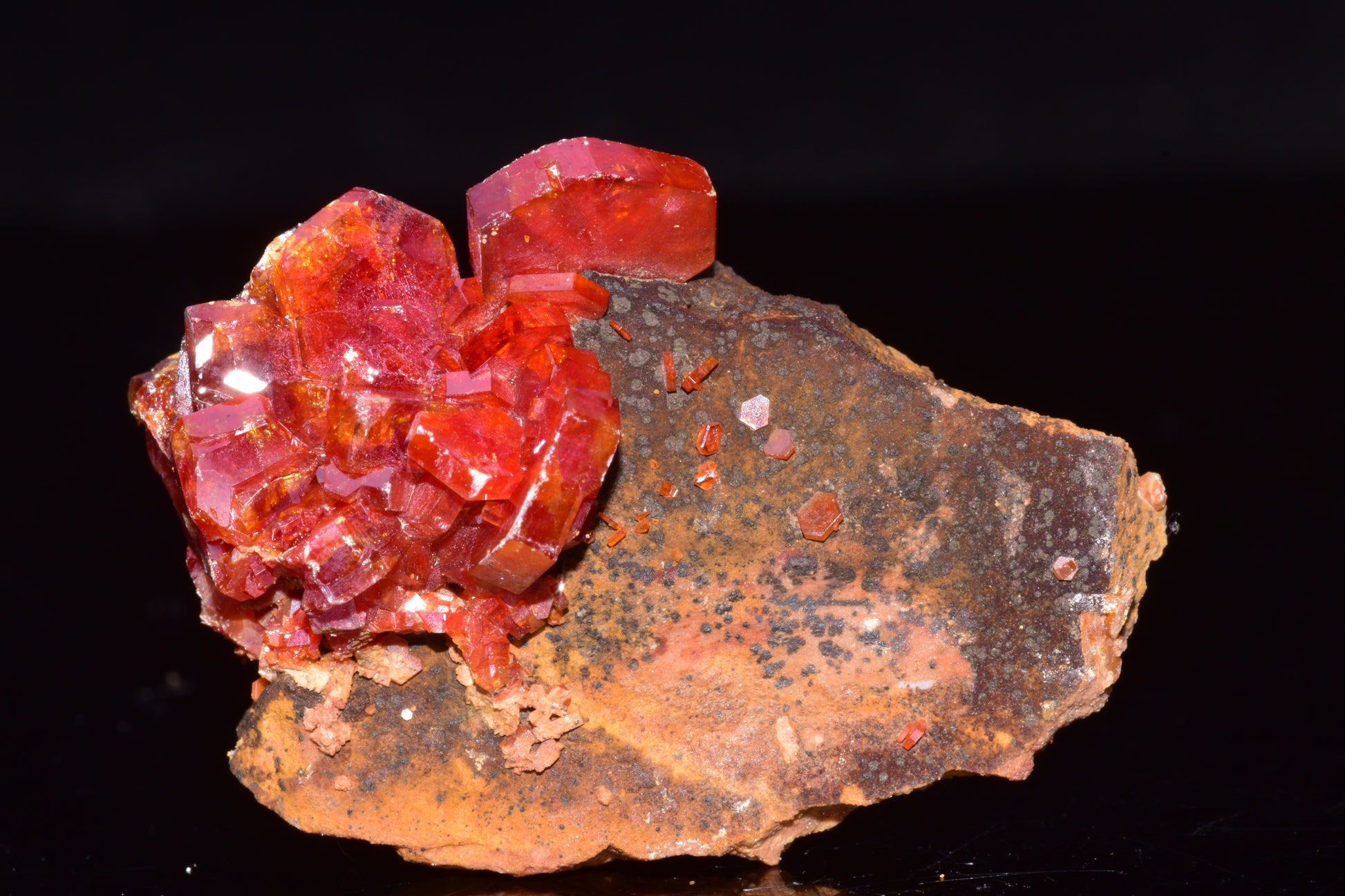 Vanadinite Crystal on Matrix – Moroccan Mineral Specimen