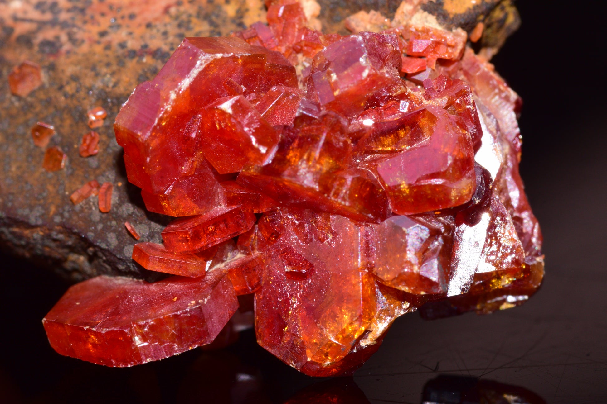 Vanadinite Crystal on Matrix – Moroccan Mineral Specimen