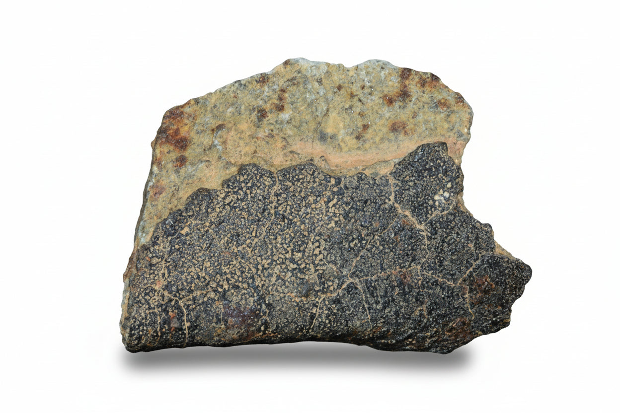 Natural stone meteorite fragment discovered in Northwest Africa