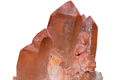 Buy Meteorite LLC red ferruginous quartz crystal cluster from Morocco with hematite inclusions and druzy — alternate view 7