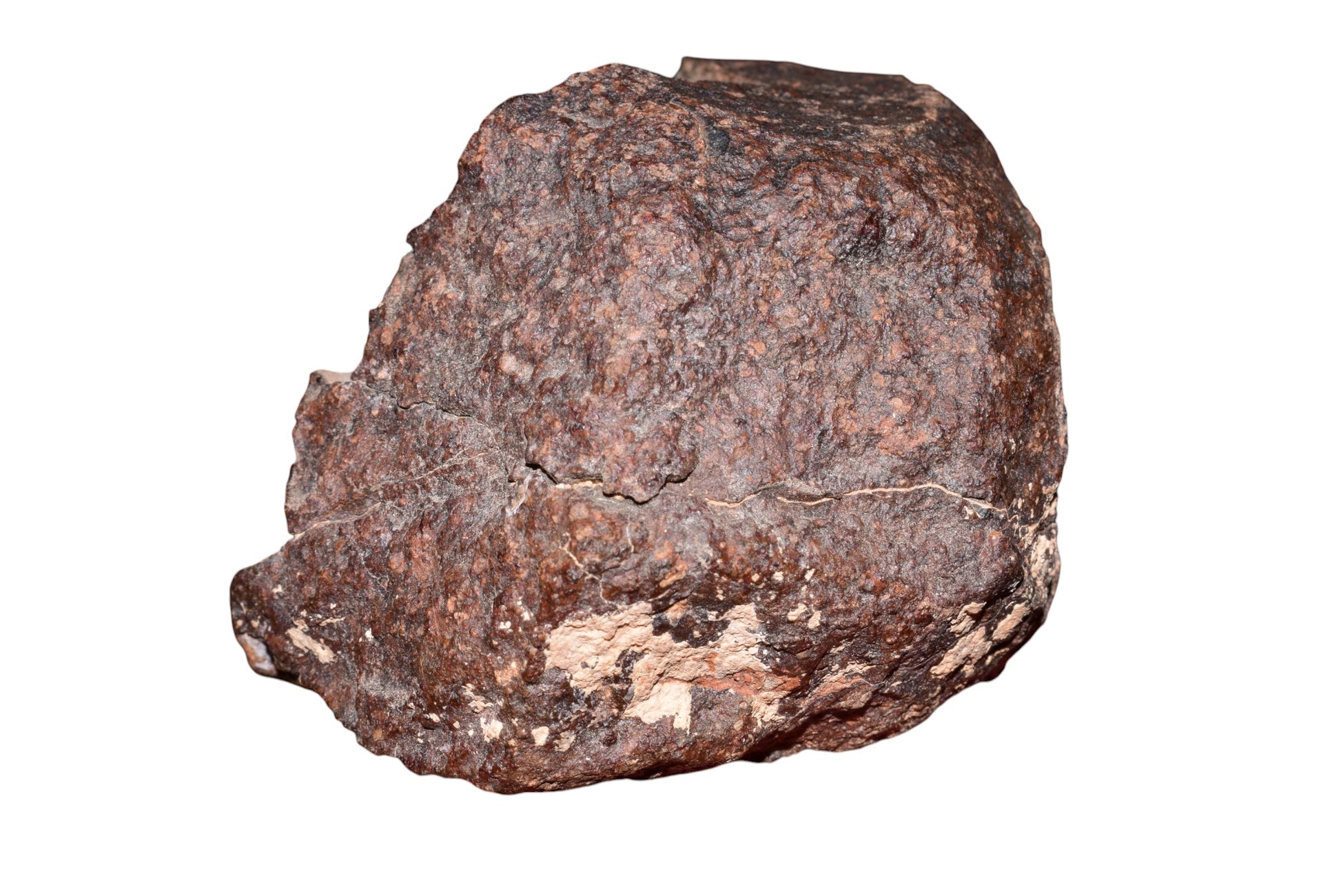 Chondrite meteorite 382g full fragment concave depression natural sculpted feature top view