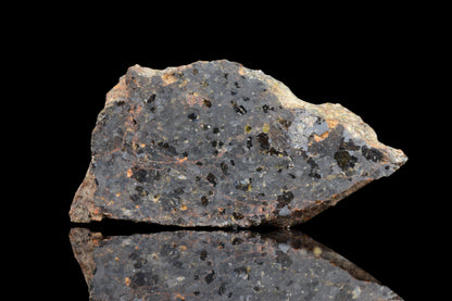 Slice of Brachinite NWA 11756 meteorite showing metallic and silicate mineral textures, weighing 1.52 grams.