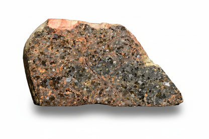 Slice of Brachinite NWA 11756 meteorite showing metallic and mineral-rich textures, weighing 3.05 grams.