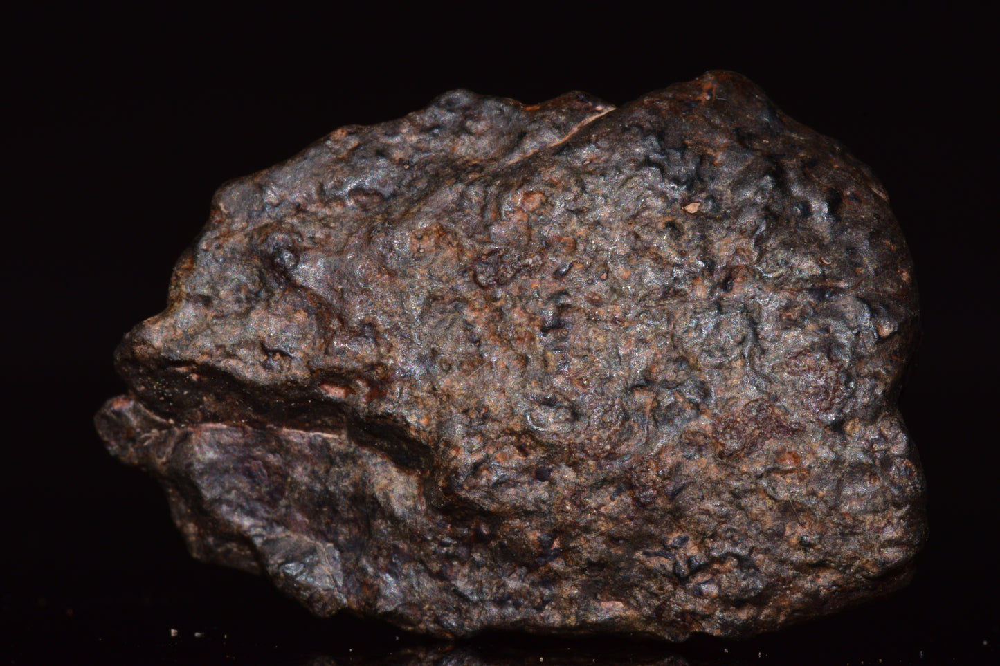 Natural fragment of NWA 13272 ungrouped meteorite, complete 10.8 g piece showing its unique surface and mineral texture.