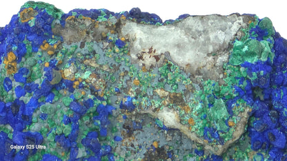 Natural Azurite with Malachite on Quartz – Mibladen, Morocco | 39.4 g