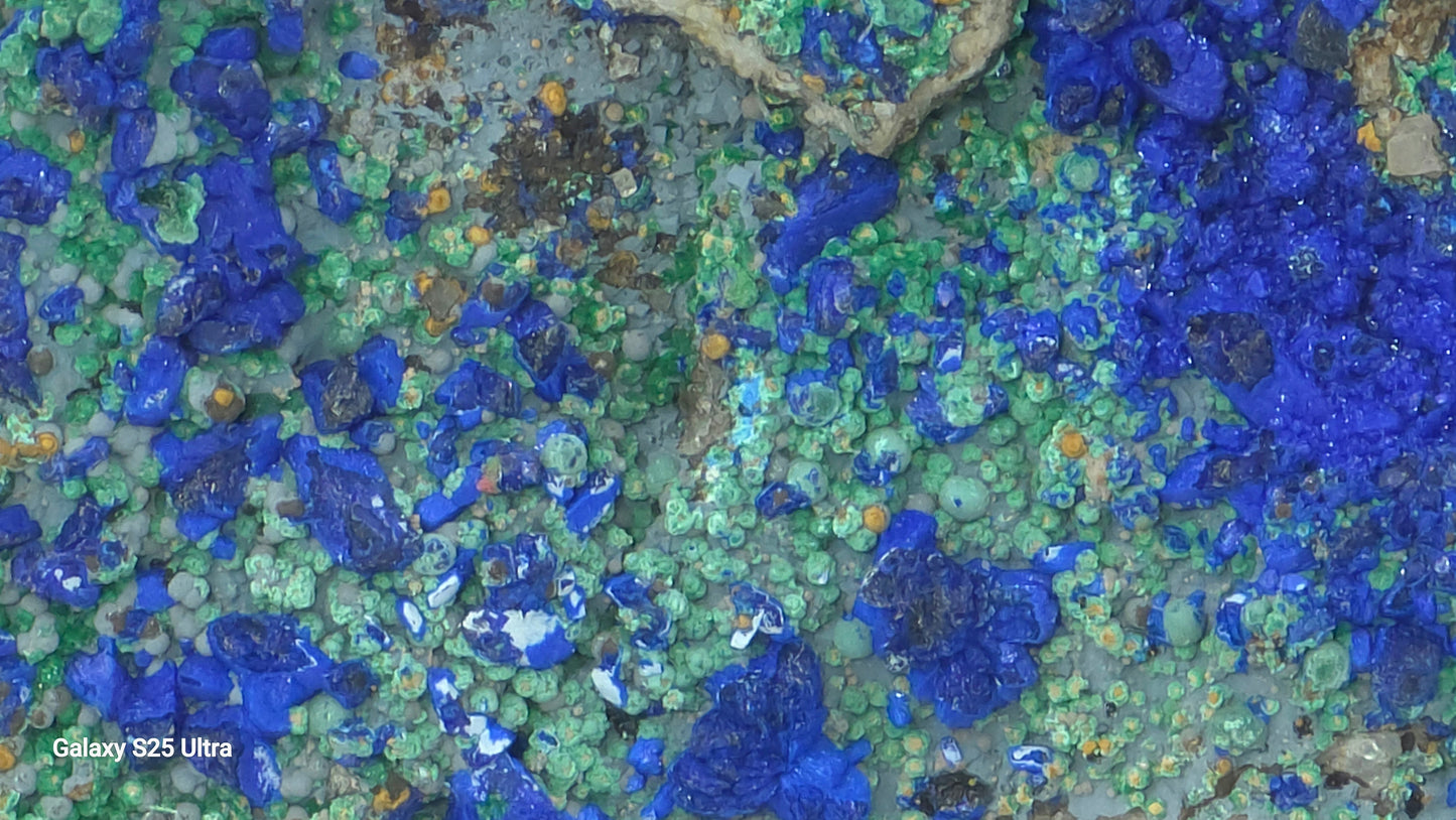 Natural Azurite with Malachite on Quartz – Mibladen, Morocco | 39.4 g