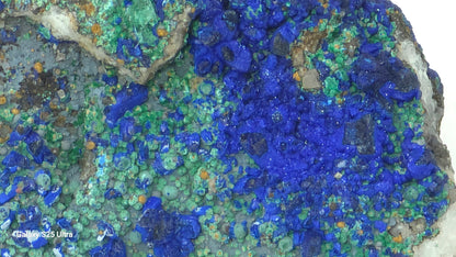 Natural Azurite with Malachite on Quartz – Mibladen, Morocco | 39.4 g