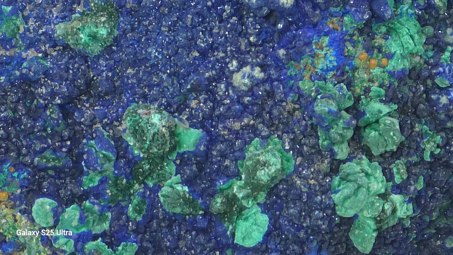 Natural Azurite with Malachite on Quartz – Mibladen, Morocco | 39.4 g