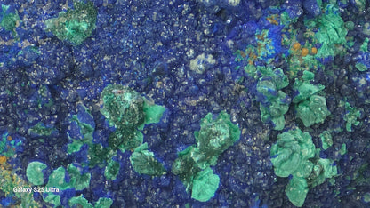 Natural Azurite with Malachite on Quartz – Mibladen, Morocco | 39.4 g