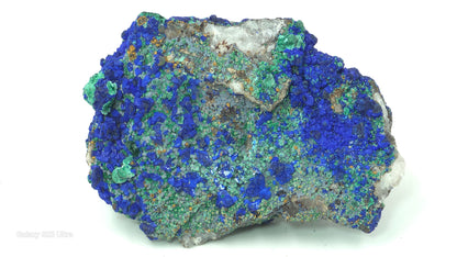Natural Azurite with Malachite on Quartz – Mibladen, Morocco | 39.4 g